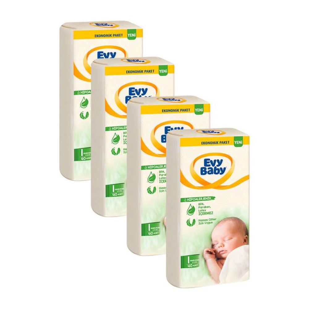 Evy Baby Diaper No:1 Economic Package 4x40 pcs
