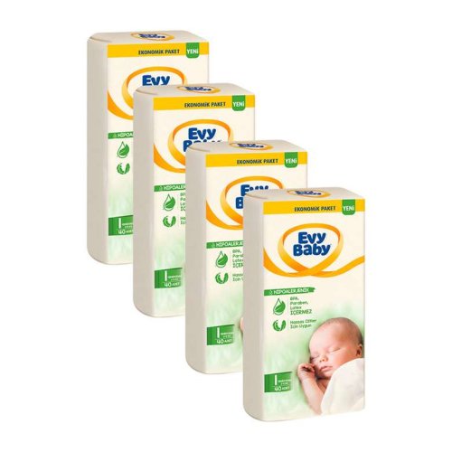 Evy Baby Diaper No:1 Economic Package 4x40 pcs
