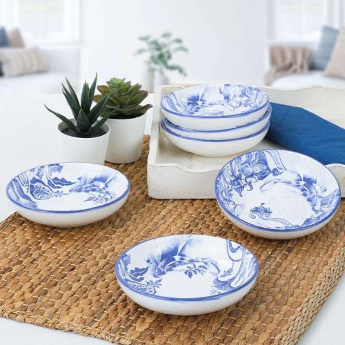 Keramika Blue Ink Ring Cookie/Sauce Bowl 13 Cm 6 Pieces - 19988/19992