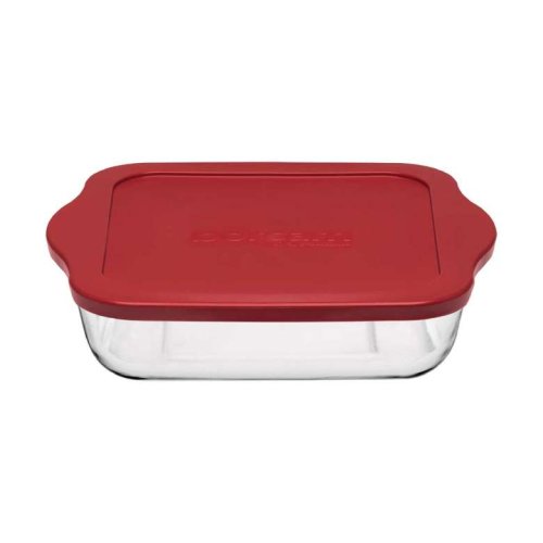 Paşabahçe Square Pyrex Glass with Plastic Cover