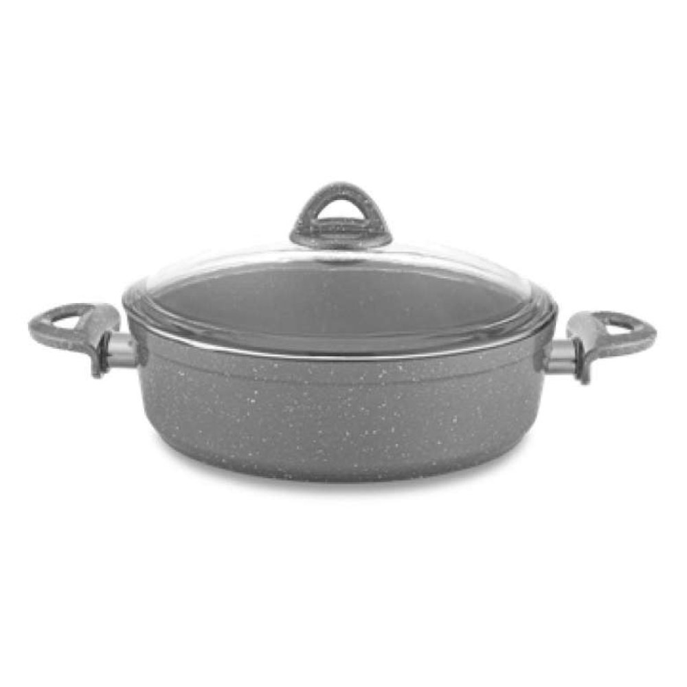 Hascevher Ezme Granite Karnıyarık Cookware Gray 26 Cm