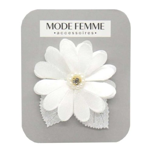 Floral Fabric Buckle White