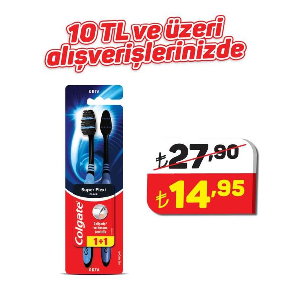 Colgate Toothbrush Super Flexi 1+1 Piece