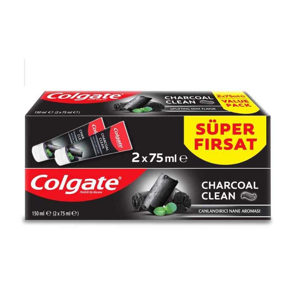 Colgate Toothpaste Charcoal Clean 2X75 Ml