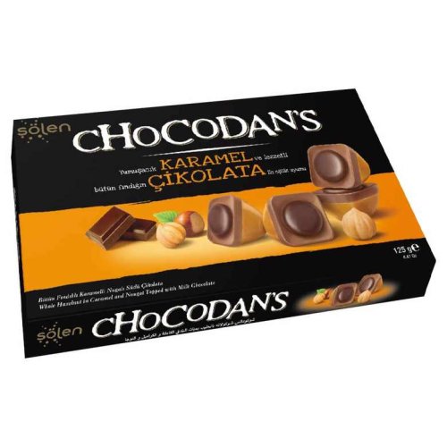 Şölen Chocodan'S Whole Hazelnut Caramel Nougat Milk Chocolate 125 G