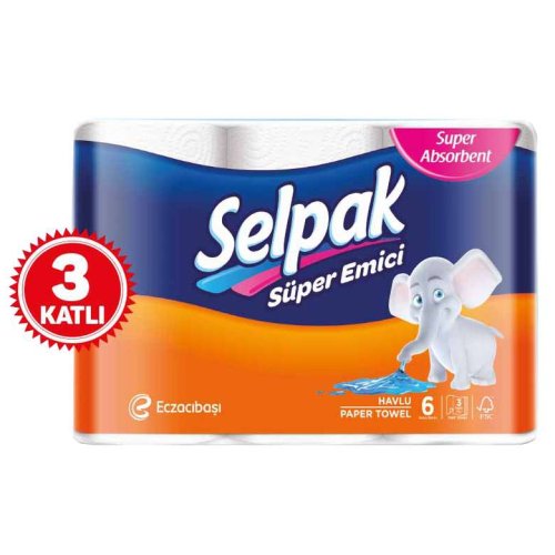 Selpak Paper Towel 3 Layers 6 Pieces