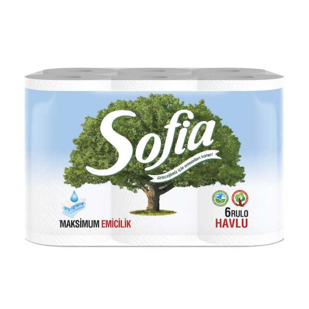 Sofia Paper Towel 3 Layers 6 Pieces
