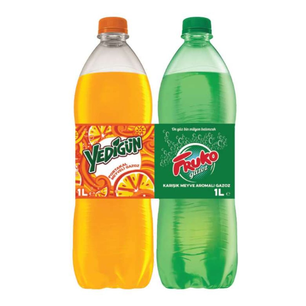 Yedigün Orange - Fruko Carbonated Drink 2x1 L