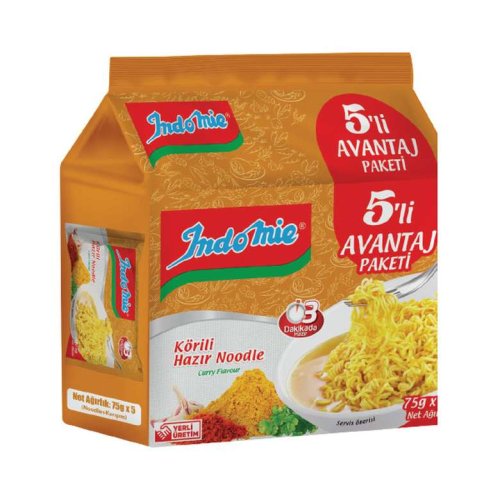 Indo Mie Noodle Package Curry 5x75 G